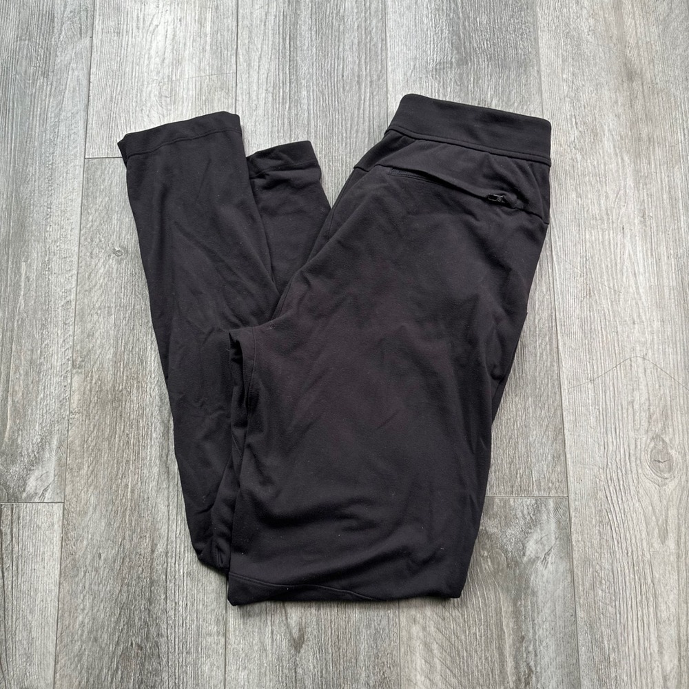 Lululemon ABC Mens Black Drawstring jogger Pants Size M Zip Pocket Open hem